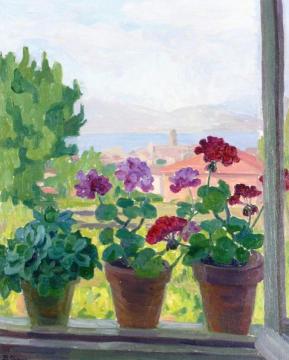 Window Over Saint-tropez Artwork by Blanche Augustine Camus