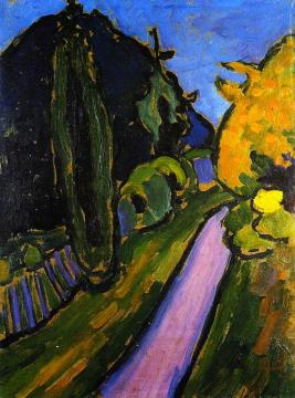 Ascending Path into the Evening Artwork by Alexej Jawlensky