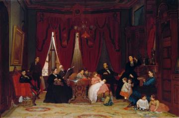 The Hatch Family Artwork by Eastman Johnson