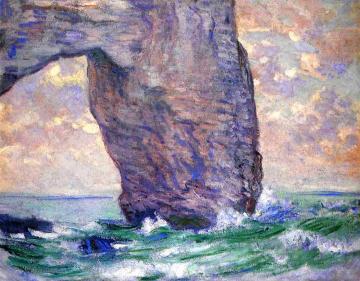 The Manneport, Seen from Below Artwork by Claude Oscar Monet