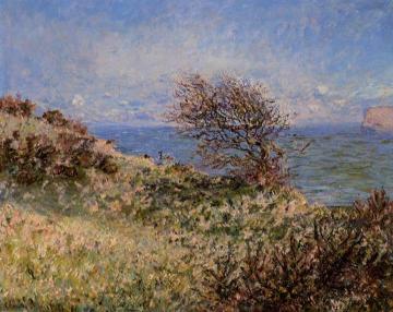 On the Cliff at Fecamp Artwork by Claude Oscar Monet