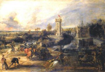 Tournament in front of Castle Steen Artwork by Peter Paul Rubens
