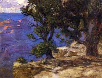 Grand Canyon Trees and Rocks Artwork by Edward Potthast