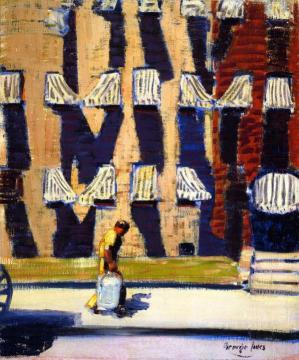 Noontime, St. Botolph Street, Boston Artwork by George Benjamin Luks