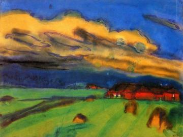 Marsh Landscape Artwork by Emil Nolde