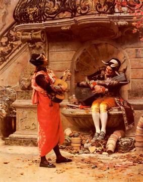 The Serenade Artwork by Jehan Georges Vibert