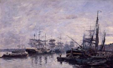 Bordeaux, the Port Artwork by Eugène-Louis Boudin