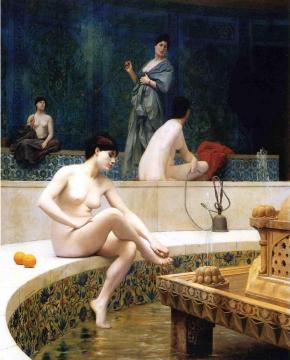 The Harem Bathing Artwork by Jean Leon Gerome