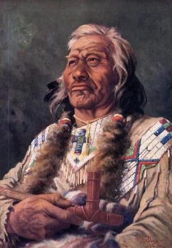 Portrait of Ak-Ene-Ah Artwork by Frank Tenney Johnson