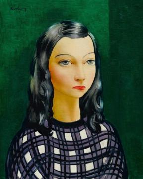 Femme Aux Cheveux Bruns Artwork by Moise Kisling