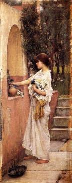 A Roman Offering Artwork by John William Waterhouse