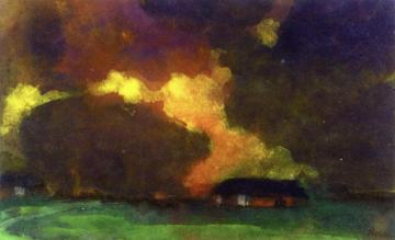 Marsh Landscape and Farm under a High Sky, Seebüll Artwork by Emil Nolde