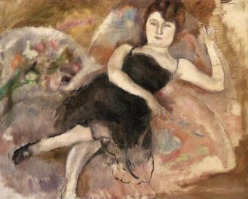 The Evening Dress Artwork by Jules Pascin