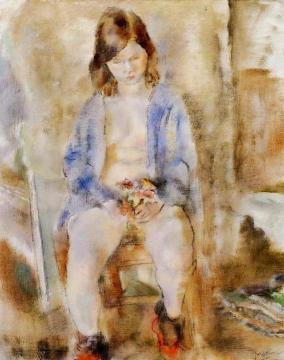 Flora with Flowers Artwork by Jules Pascin