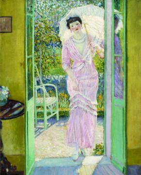 In The Doorway (good Morning) Artwork by Frederick Carl Frieseke