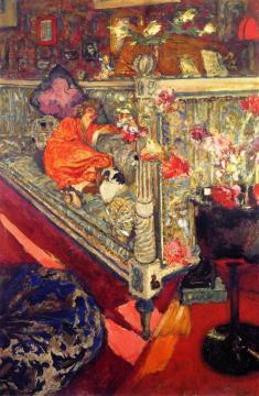 Yvonne Printemps on the Sofa Artwork by Edouard Vuillard