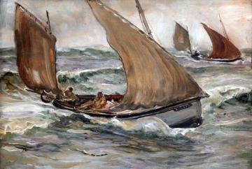 Fishing Boats off Yarmouth Artwork by Robert Walker Macbeth