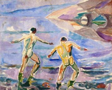 Bathing Men Artwork by Edvard Munch