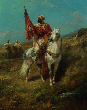 The Standard Bearer Artwork by Adolf Christian Schreyer