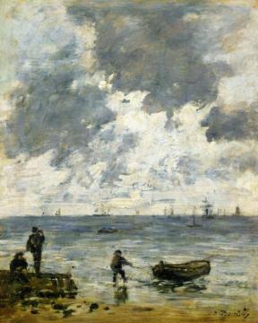 Le Havre, The Sea at Sunset Artwork by Eugène-Louis Boudin