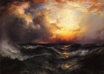 Sunset in Mid-Ocean Artwork by Thomas Moran