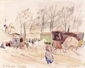 The Fair Of Saint-martin In Pontoise Artwork by Camille Pissarro