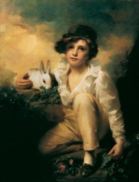 Boy And Rabbit Artwork by Henry Raeburn