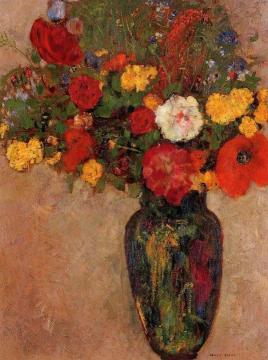 Vase of Flowers Artwork by Odilon Redon