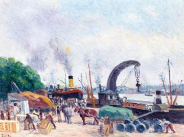 Le Quai de Bercy Artwork by Maximilien Luce