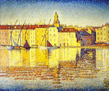 Houses In The Port, Saint-tropez, Opus 237 Artwork by Paul Signac