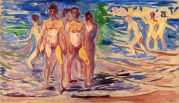Bathing Men Artwork by Edvard Munch