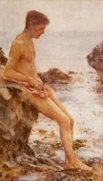 Youth on the beach Artwork by Henry Scott Tuke
