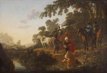 Saint Philip Baptising The Ethiopian Eunoch Artwork by Aelbert Cuyp