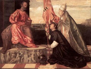 Pope Alexander IV Presenting Jacopo Pesaro to St Peter Artwork by Titian