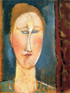Woman's Head with Red Hair Artwork by Amedeo Modigliani