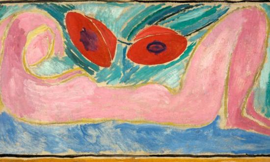 Nude With Poppies Artwork by Vanessa Bell