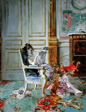 Girl Reading In A Salon Artwork by Giovanni Boldini