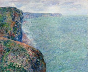 The Sea View of Cliffs Artwork by Claude Oscar Monet