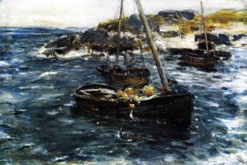 In A Ground Swell Artwork by William Mctaggart