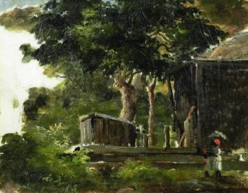 Landscape with House in the Woods in Saint Thomas, Antilles Artwork by Camille Pissarro