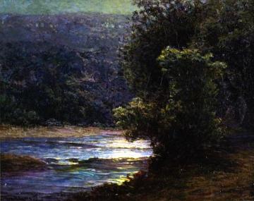 Moonlight on the Whitewater Artwork by John Ottis Adams