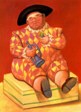 Harlequin Artwork by Fernando Botero