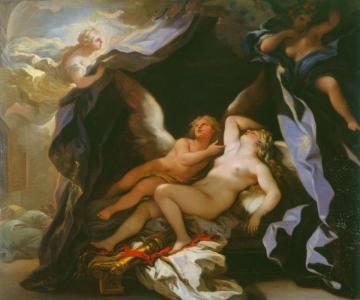 Cupid Visiting the Sleeping Psyche Artwork by Luca Giordano