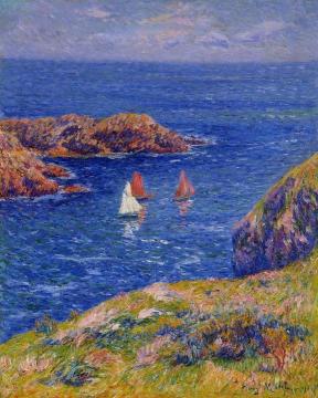 Quessant, Calm Day Artwork by Henry Moret