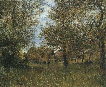 The Small Meadow at By Artwork by Alfred Sisley
