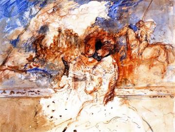 Sketch for a Silk Design Artwork by Charles Conder