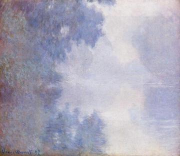 Morning on the Seine, Mist Artwork by Claude Oscar Monet