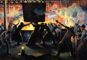 The Iron Foundry Artwork by Maximilien Luce