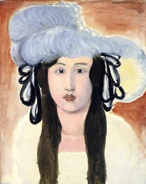 Hat with Feathers Artwork by Henri Matisse