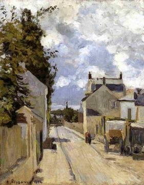 Rue De L'hermitage, Pontoise Artwork by Camille Pissarro